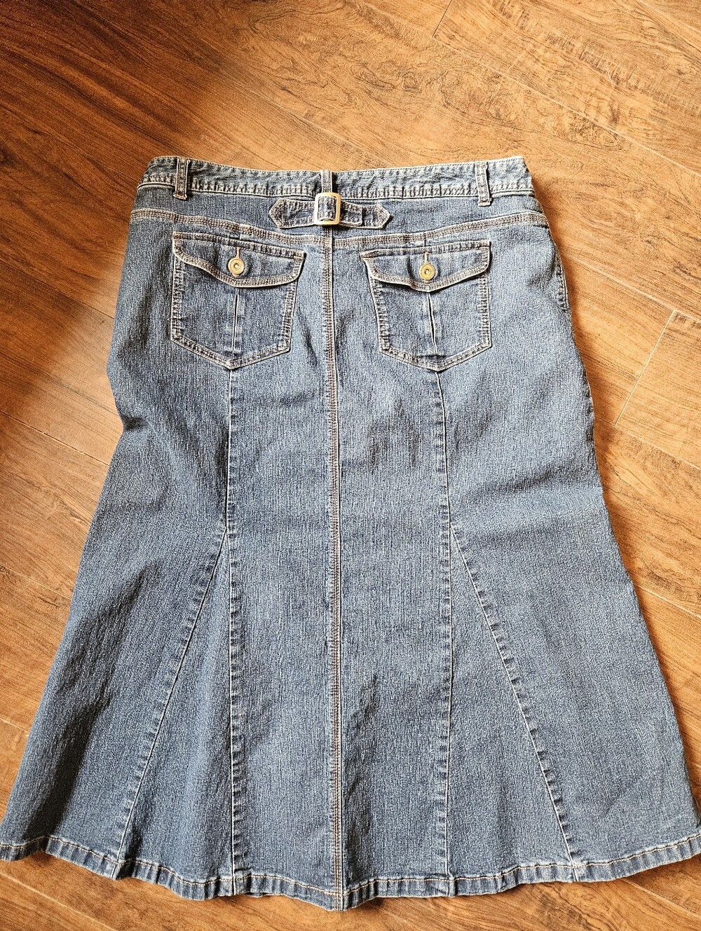 CJ Banks Plus Long Denim Skirt Sz 16W Modest. #28 - Picture 2 of 4